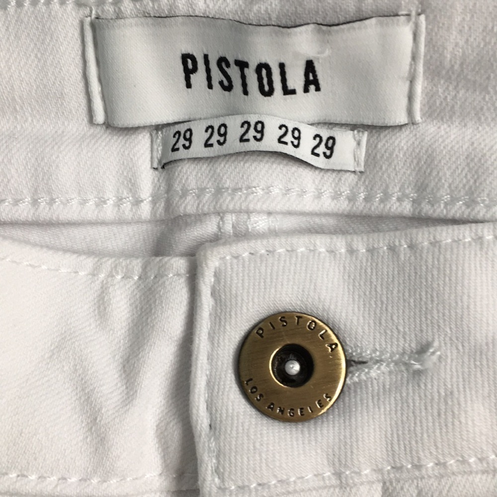 Pistola white denim distressed jeans - Picture 2 of 9